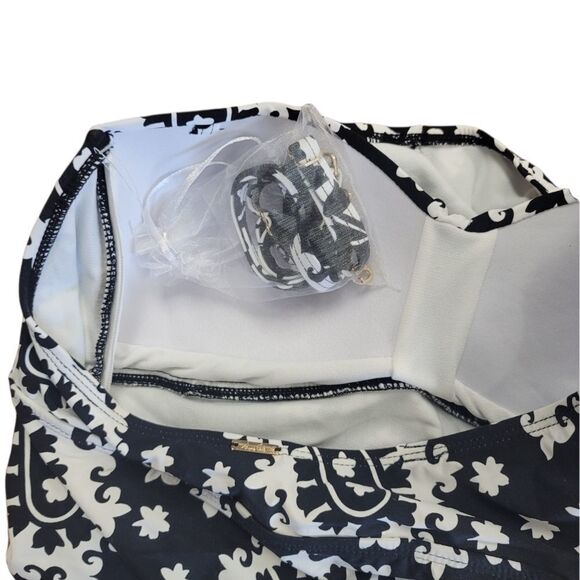 NWOT Anne Cole Paisley Strapless Ruched Onepiece Swimsuit - Picture 6 of 6